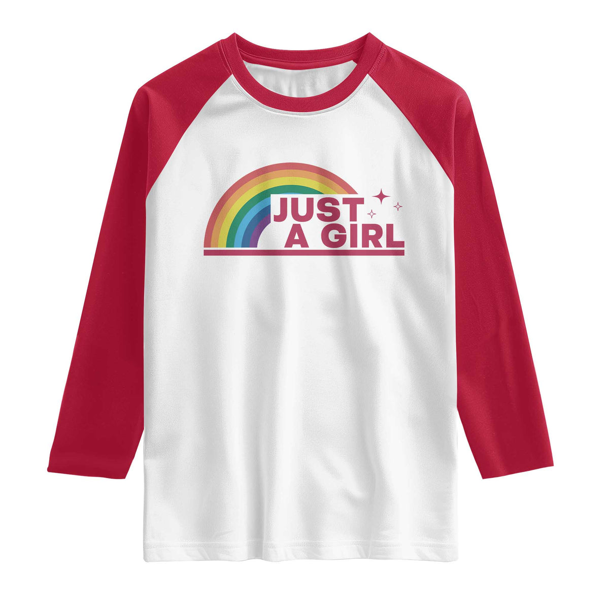 Just A Girl LGBTQ Pride Month Raglan Shirt