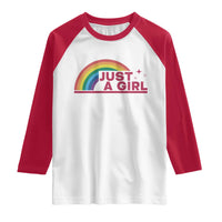 Just A Girl LGBTQ Pride Month Raglan Shirt