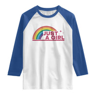 Just A Girl LGBTQ Pride Month Raglan Shirt