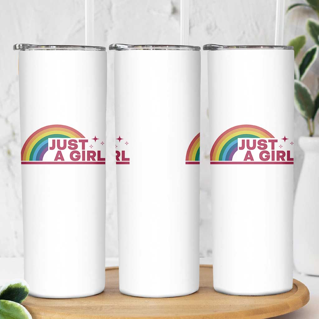 Just A Girl LGBTQ Pride Month Skinny Tumbler