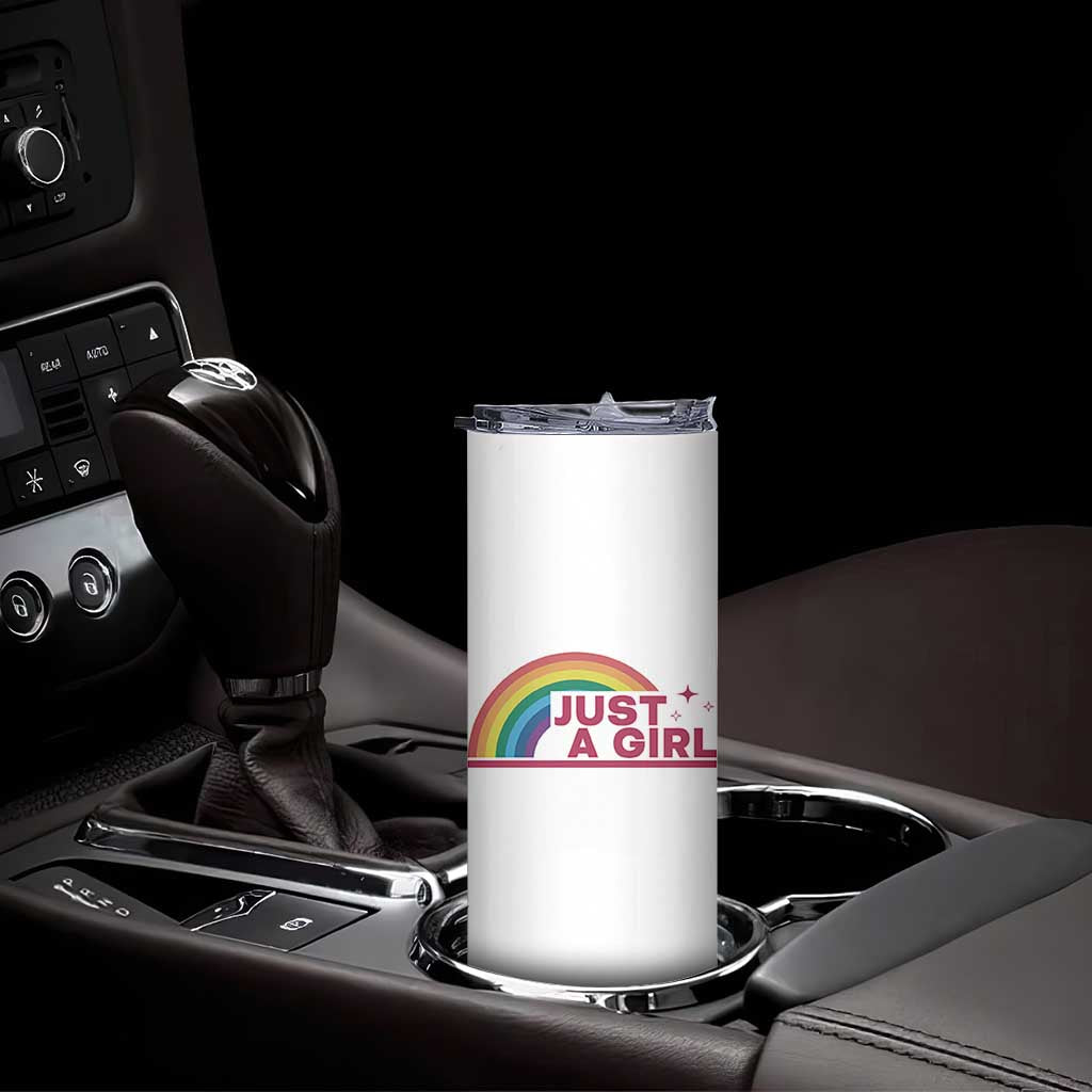 Just A Girl LGBTQ Pride Month Skinny Tumbler