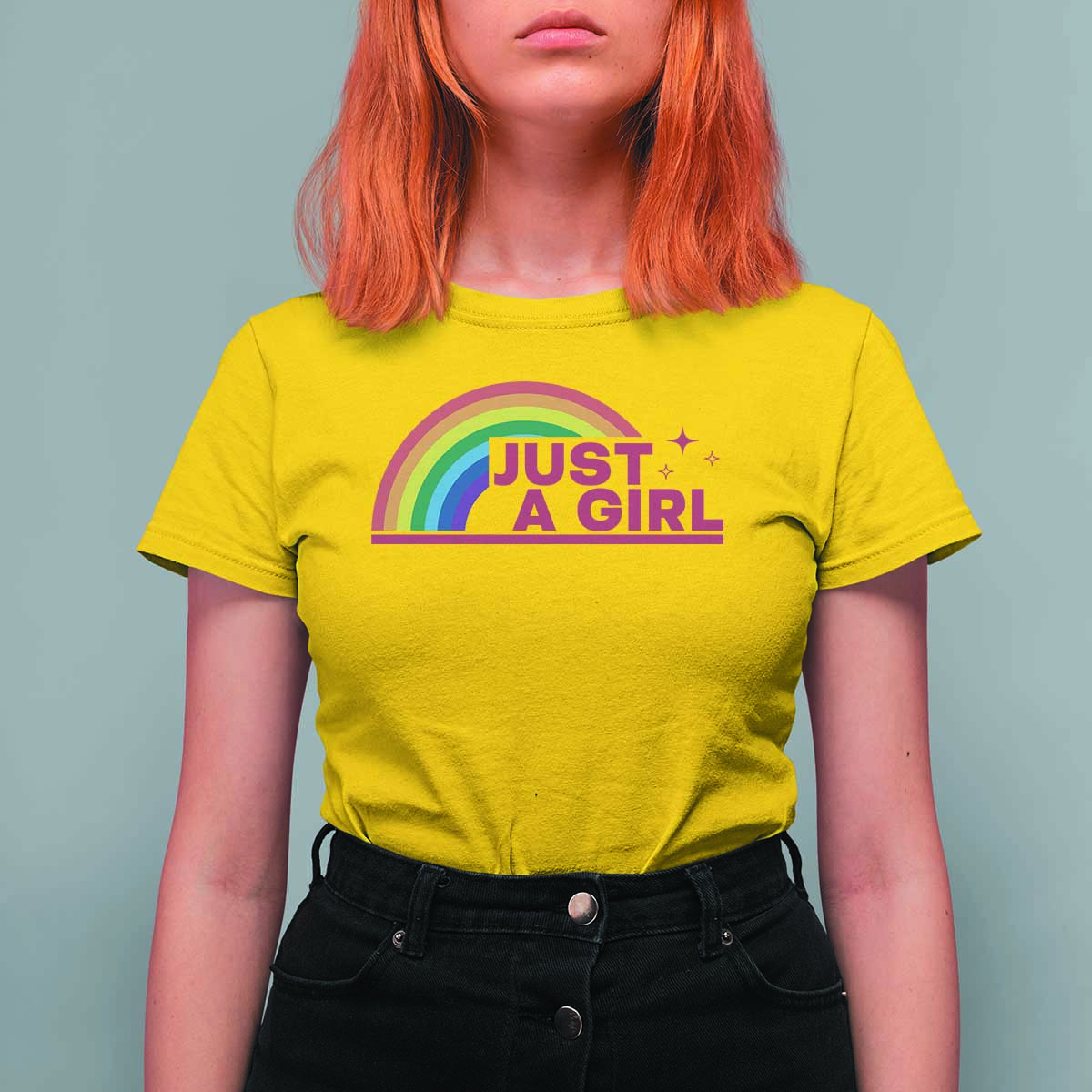 Just A Girl LGBTQ Pride Month T Shirt For Women