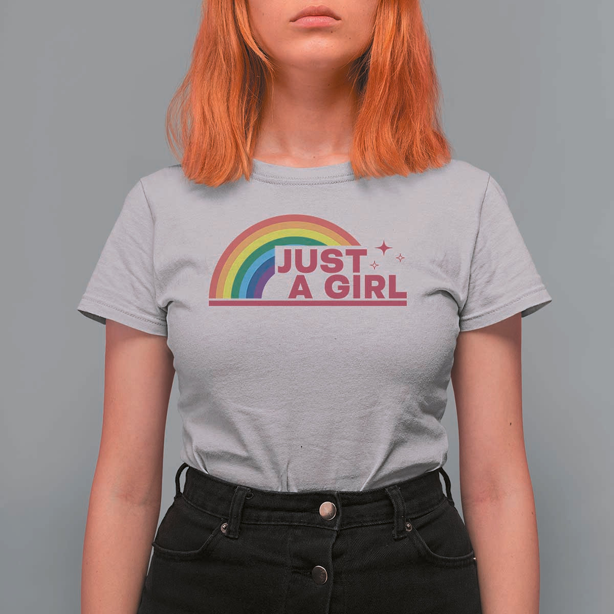 Just A Girl LGBTQ Pride Month T Shirt For Women