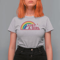 Just A Girl LGBTQ Pride Month T Shirt For Women