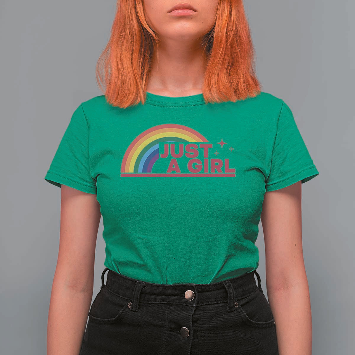Just A Girl LGBTQ Pride Month T Shirt For Women