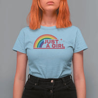 Just A Girl LGBTQ Pride Month T Shirt For Women