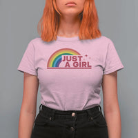 Just A Girl LGBTQ Pride Month T Shirt For Women