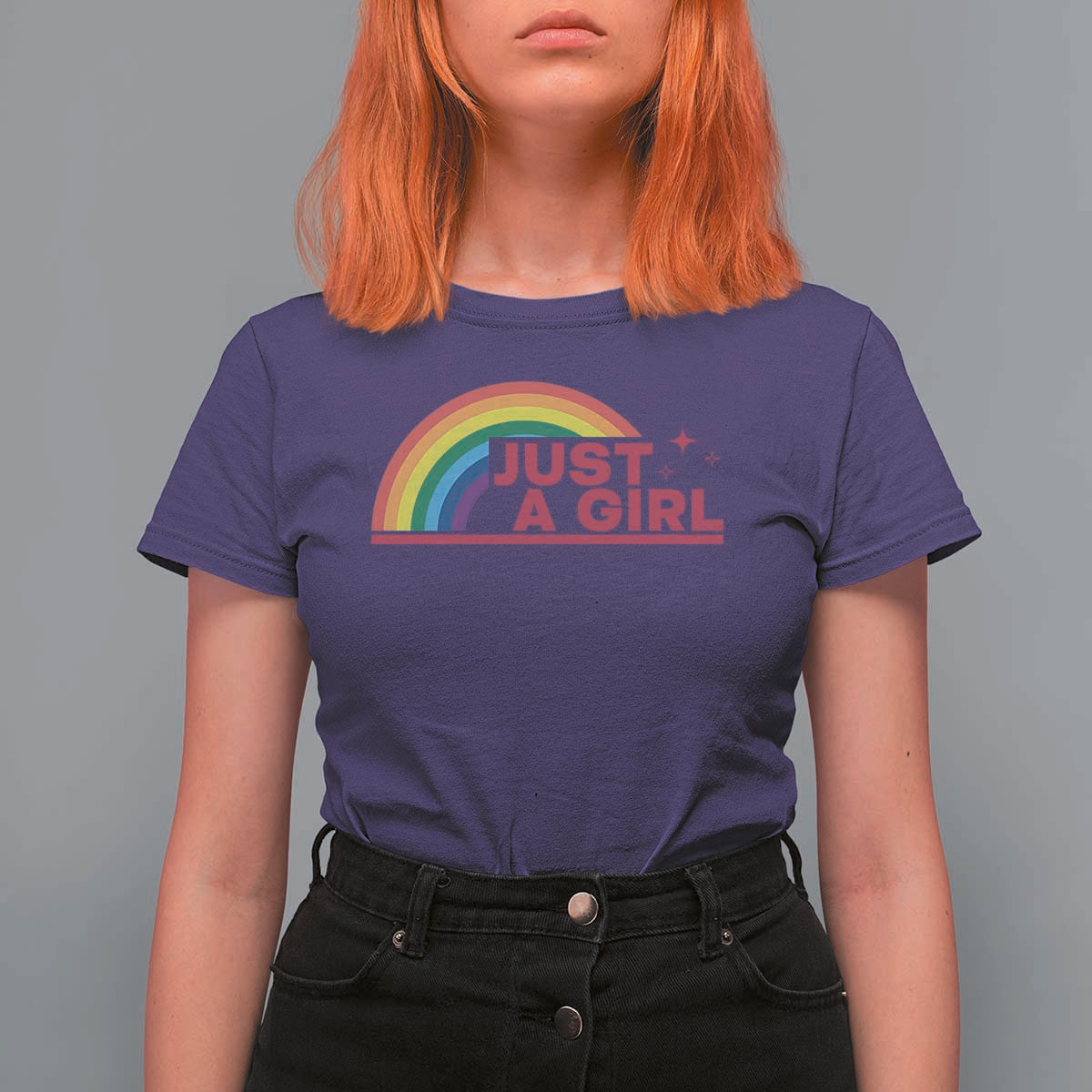 Just A Girl LGBTQ Pride Month T Shirt For Women
