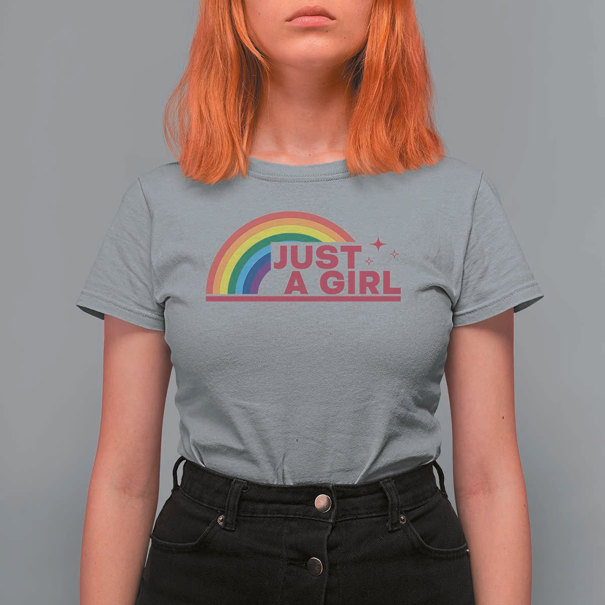 Just A Girl LGBTQ Pride Month T Shirt For Women