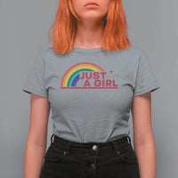 Just A Girl LGBTQ Pride Month T Shirt For Women