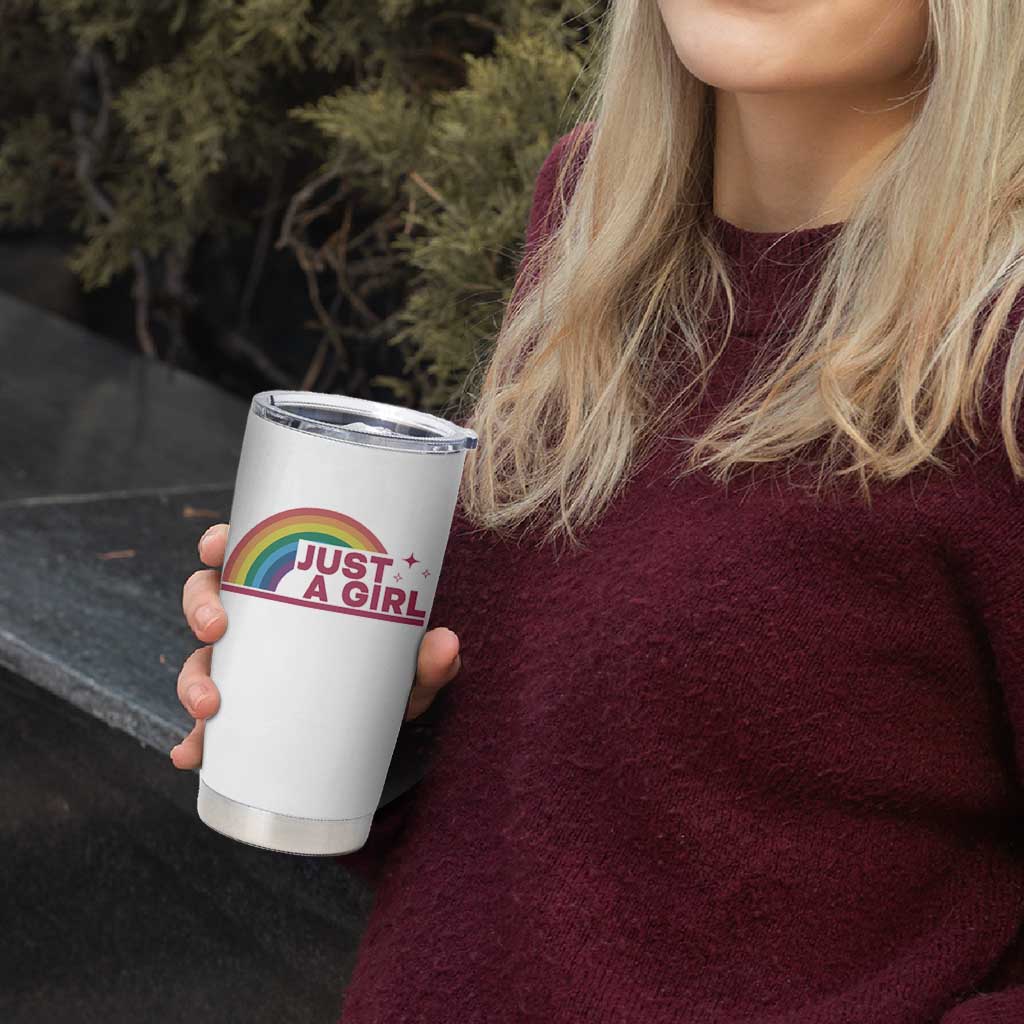 Just A Girl LGBTQ Pride Month Tumbler Cup