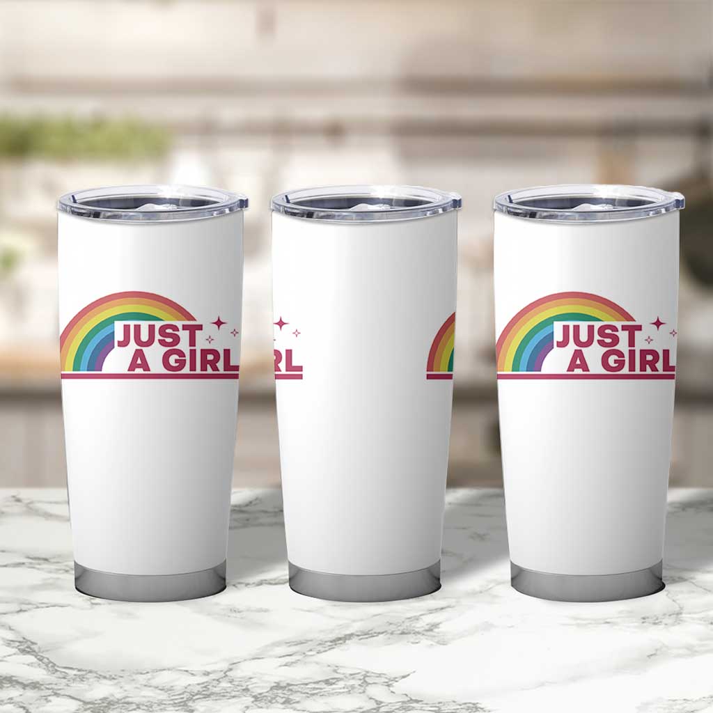 Just A Girl LGBTQ Pride Month Tumbler Cup
