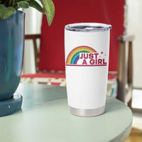 Just A Girl LGBTQ Pride Month Tumbler Cup