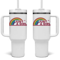 Just A Girl LGBTQ Pride Month Tumbler With Handle