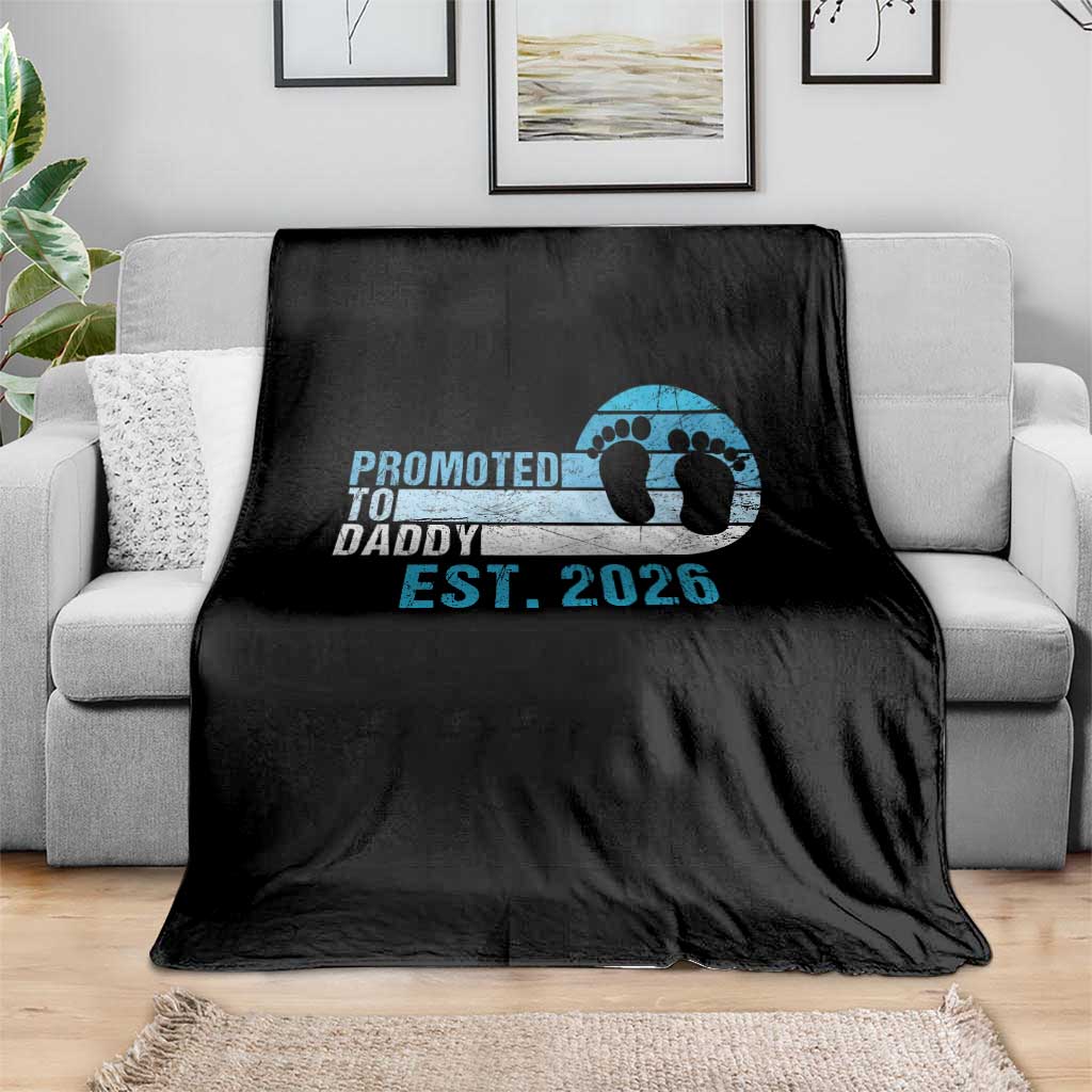 Promoted to Daddy 2026 Throw Blanket Funny Pregnancy Reveal