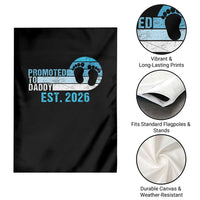 Promoted to Daddy 2026 Garden Flag Funny Pregnancy Reveal