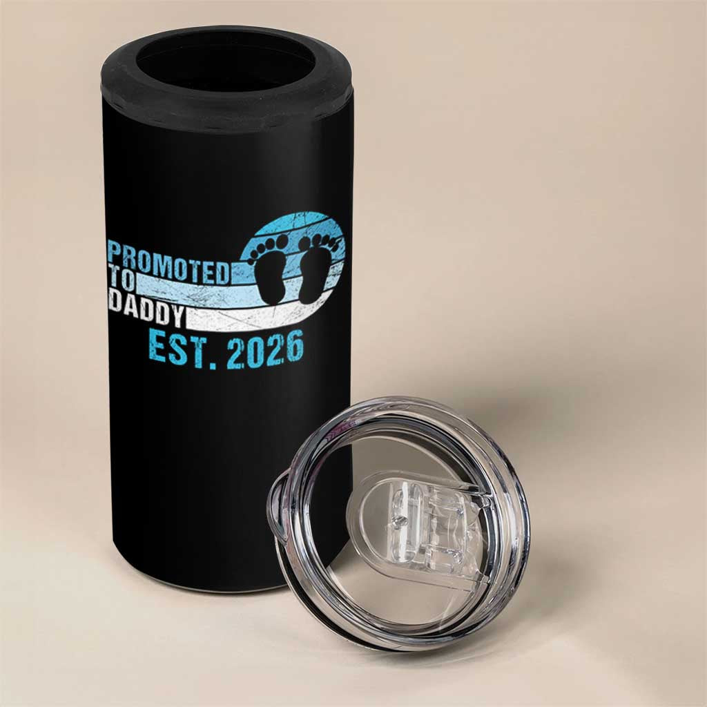 Promoted to Daddy 2026 4 in 1 Can Cooler Tumbler Funny Pregnancy Reveal