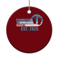 Promoted to Daddy 2026 Ceramic Ornament Funny Pregnancy Reveal