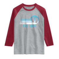 Promoted to Daddy 2026 Raglan Shirt Funny Pregnancy Reveal