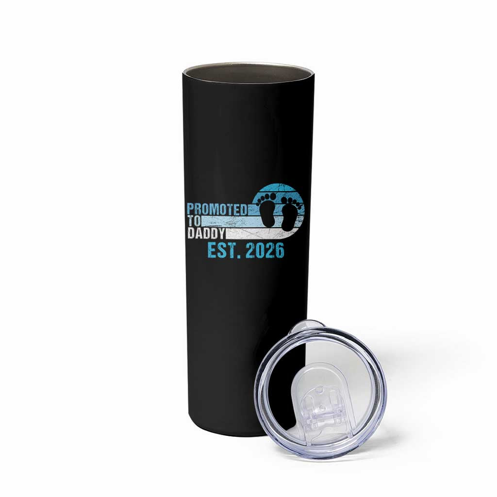 Promoted to Daddy 2026 Skinny Tumbler Funny Pregnancy Reveal