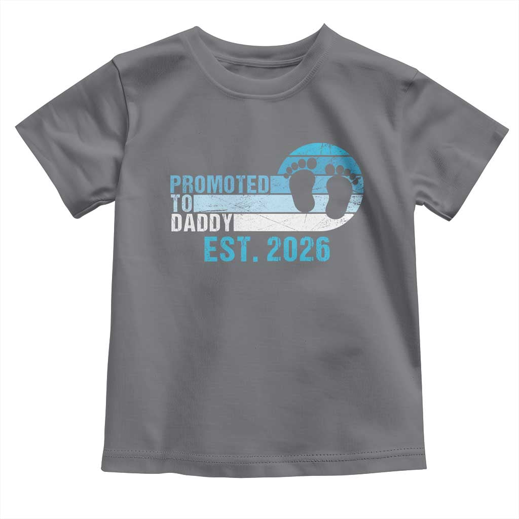 Promoted to Daddy 2026 Toddler T Shirt Funny Pregnancy Reveal