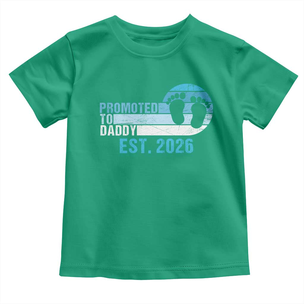 Promoted to Daddy 2026 Toddler T Shirt Funny Pregnancy Reveal