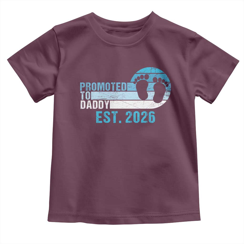 Promoted to Daddy 2026 Toddler T Shirt Funny Pregnancy Reveal