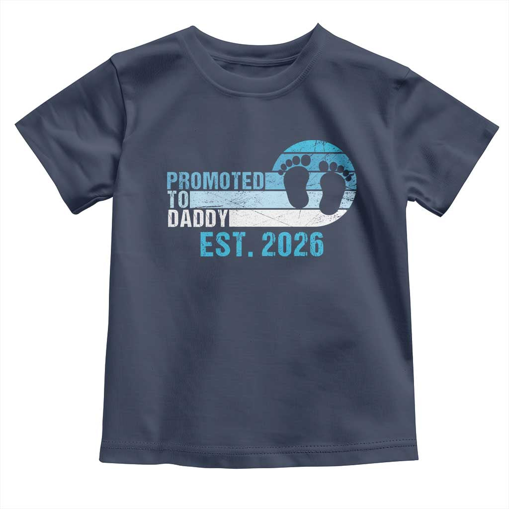 Promoted to Daddy 2026 Toddler T Shirt Funny Pregnancy Reveal