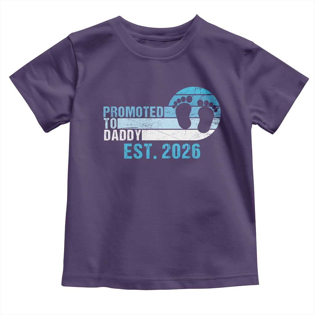Promoted to Daddy 2026 Toddler T Shirt Funny Pregnancy Reveal