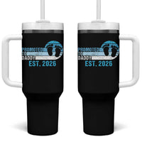 Promoted to Daddy 2026 Tumbler With Handle Funny Pregnancy Reveal