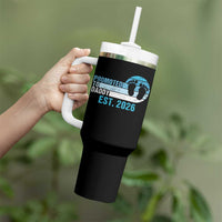 Promoted to Daddy 2026 Tumbler With Handle Funny Pregnancy Reveal