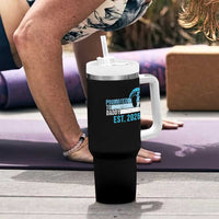 Promoted to Daddy 2026 Tumbler With Handle Funny Pregnancy Reveal