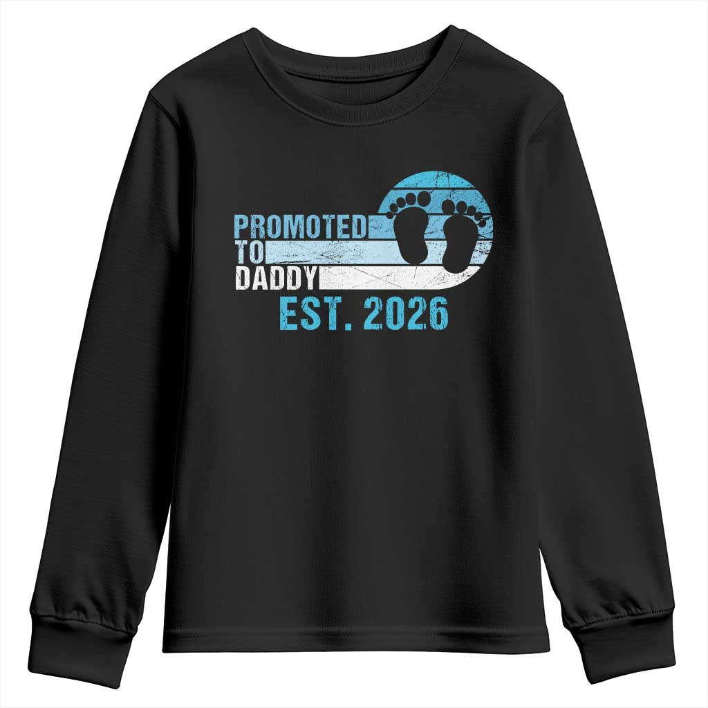 Promoted to Daddy 2026 Youth Sweatshirt Funny Pregnancy Reveal