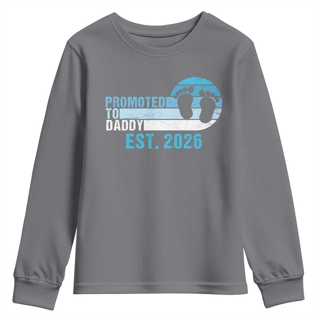 Promoted to Daddy 2026 Youth Sweatshirt Funny Pregnancy Reveal