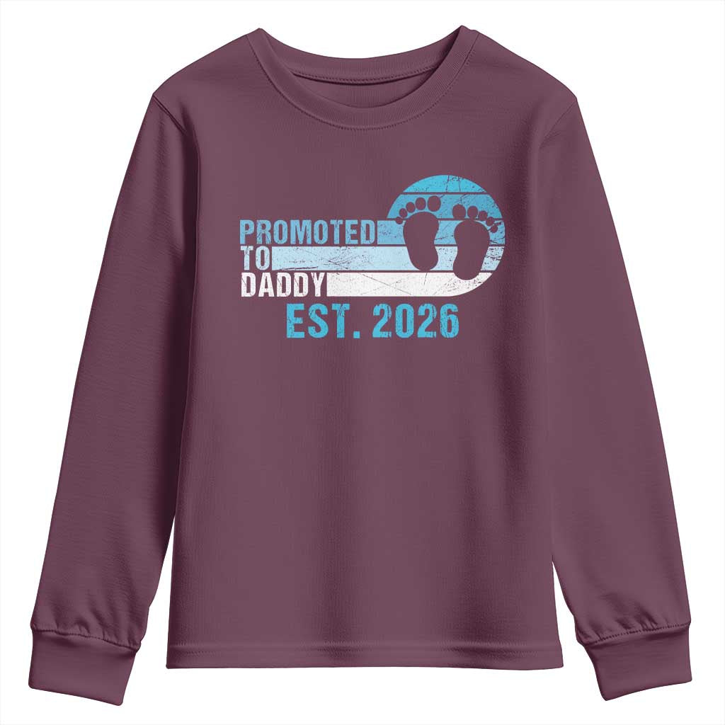 Promoted to Daddy 2026 Youth Sweatshirt Funny Pregnancy Reveal