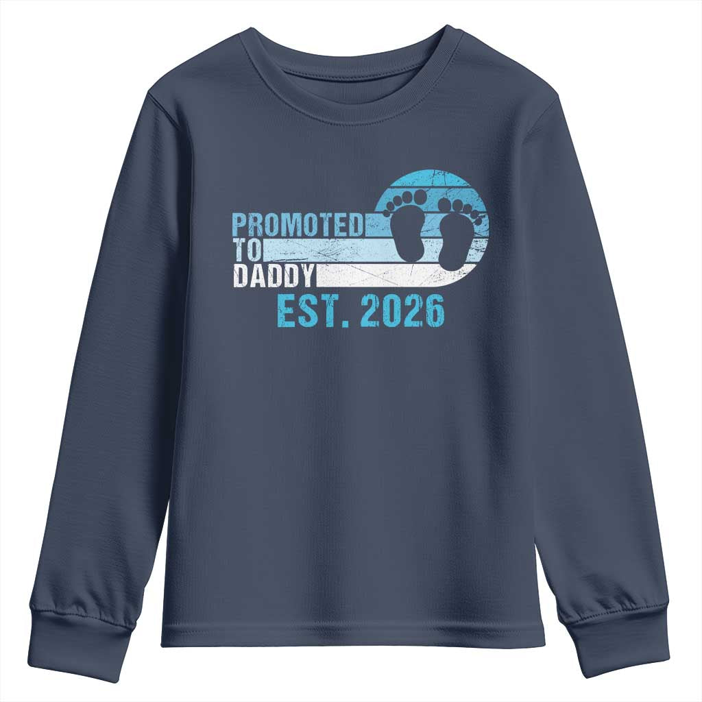 Promoted to Daddy 2026 Youth Sweatshirt Funny Pregnancy Reveal