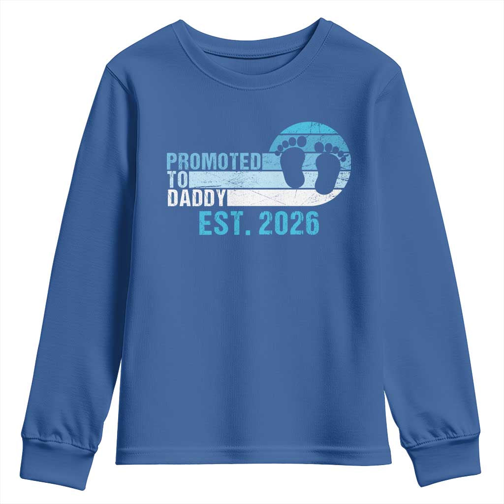 Promoted to Daddy 2026 Youth Sweatshirt Funny Pregnancy Reveal