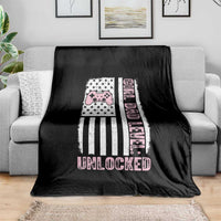 Girl Dad Level Unlocked Throw Blanket Funny New Dad