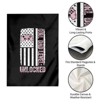 Girl Dad Level Unlocked Garden Flag Funny New Dad