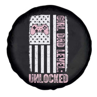 Girl Dad Level Unlocked Spare Tire Cover Funny New Dad