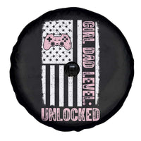 Girl Dad Level Unlocked Spare Tire Cover Funny New Dad
