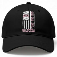 Girl Dad Level Unlocked Baseball Cap Funny New Dad