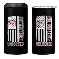 Girl Dad Level Unlocked 4 in 1 Can Cooler Tumbler Funny New Dad