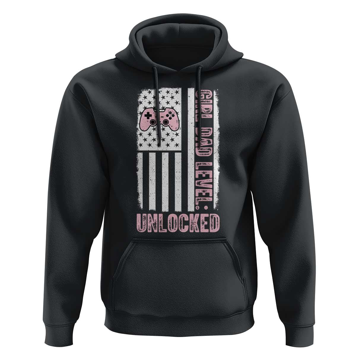 Girl Dad Level Unlocked Hoodie Funny New Dad