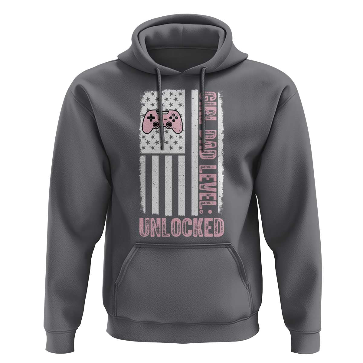 Girl Dad Level Unlocked Hoodie Funny New Dad
