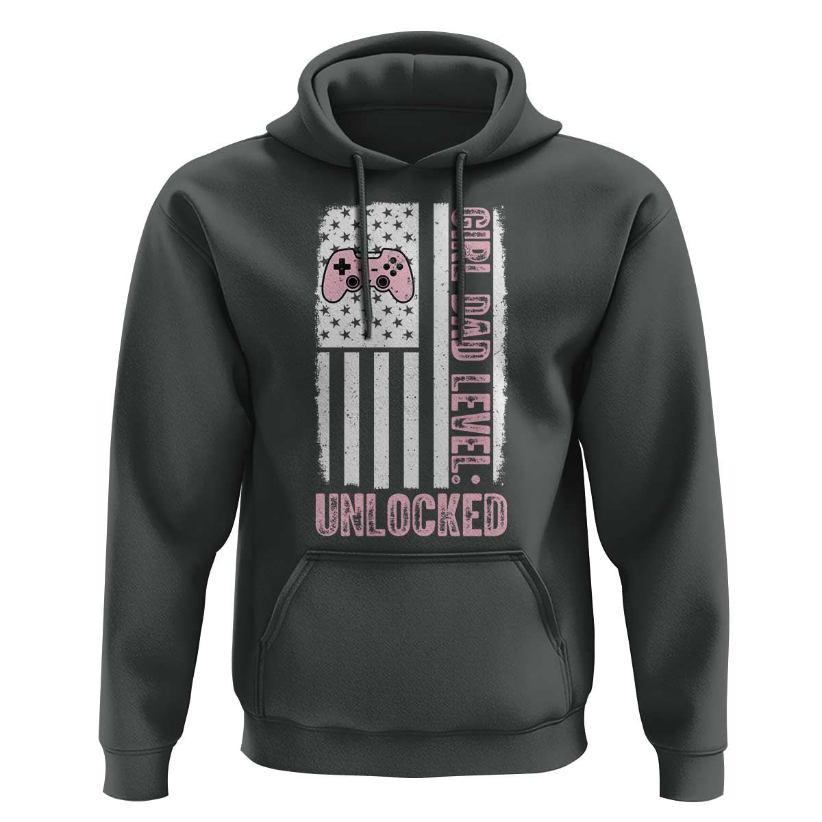 Girl Dad Level Unlocked Hoodie Funny New Dad