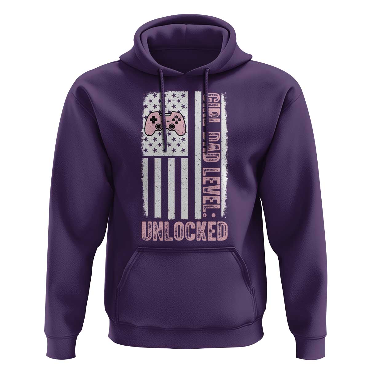 Girl Dad Level Unlocked Hoodie Funny New Dad
