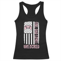 Girl Dad Level Unlocked Racerback Tank Top Funny New Dad