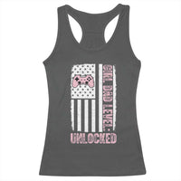 Girl Dad Level Unlocked Racerback Tank Top Funny New Dad