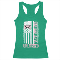 Girl Dad Level Unlocked Racerback Tank Top Funny New Dad